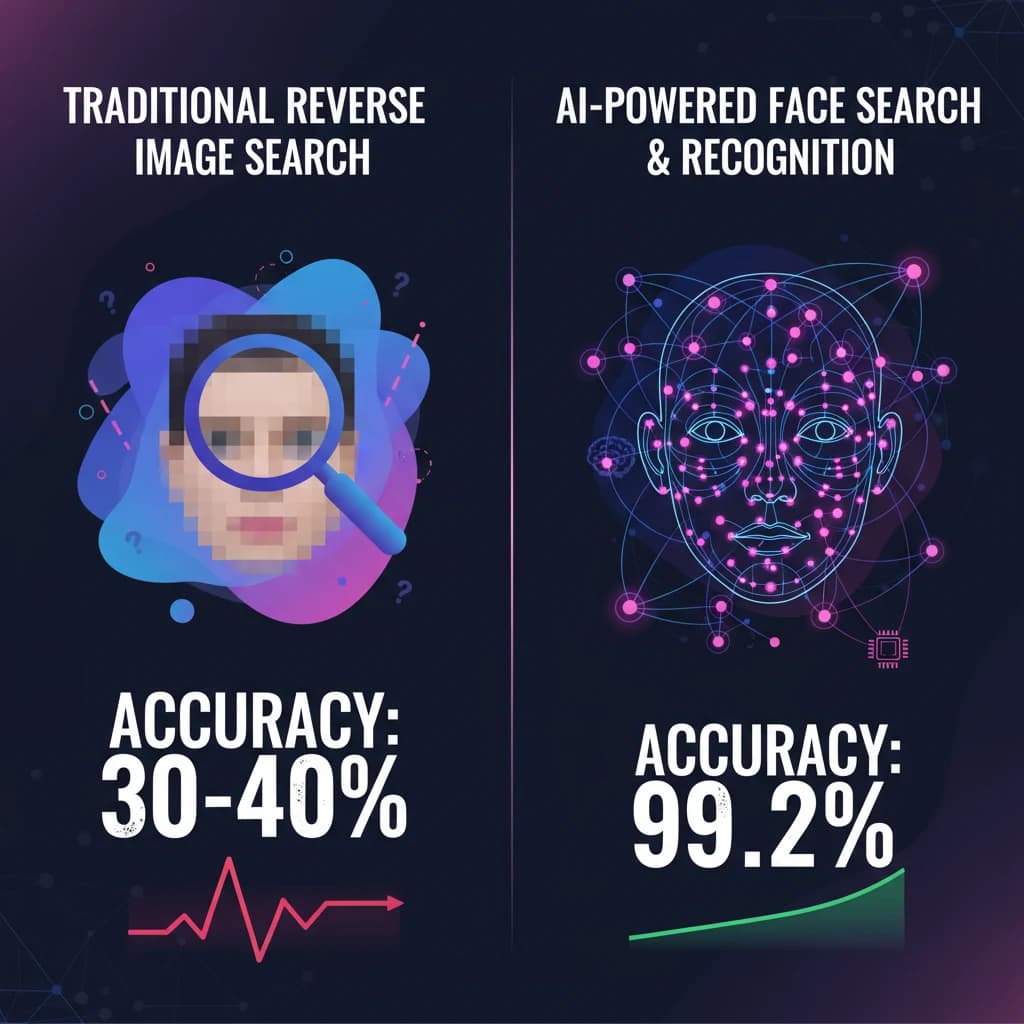 AI face search vs reverse image search comparison